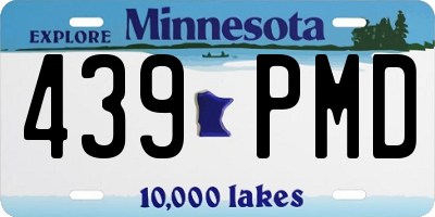 MN license plate 439PMD