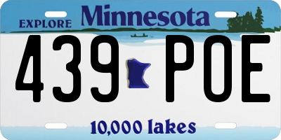 MN license plate 439POE