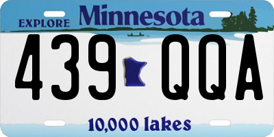 MN license plate 439QQA