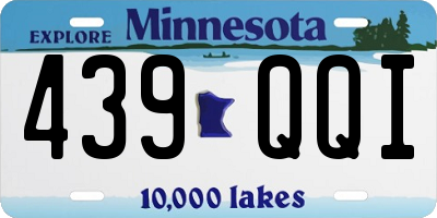 MN license plate 439QQI