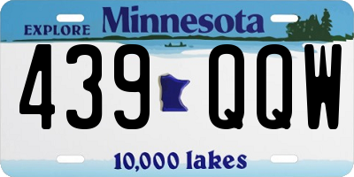 MN license plate 439QQW