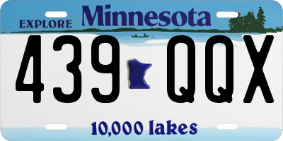 MN license plate 439QQX