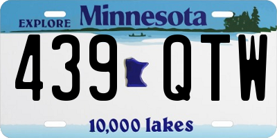 MN license plate 439QTW