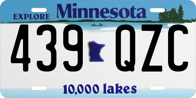 MN license plate 439QZC
