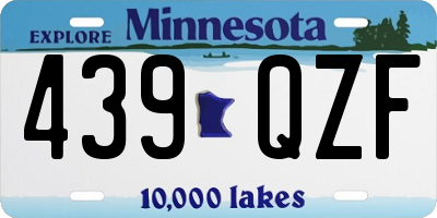 MN license plate 439QZF