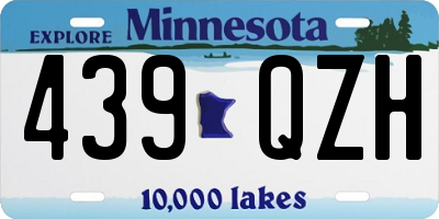 MN license plate 439QZH