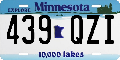 MN license plate 439QZI