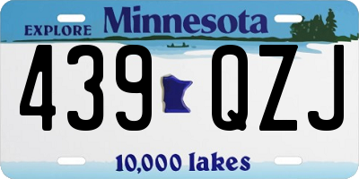 MN license plate 439QZJ