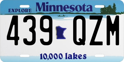 MN license plate 439QZM