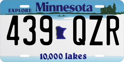 MN license plate 439QZR