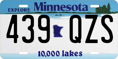 MN license plate 439QZS