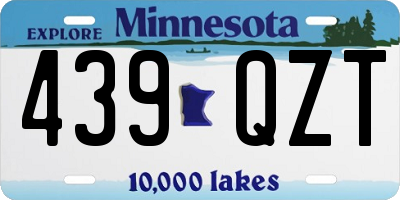 MN license plate 439QZT
