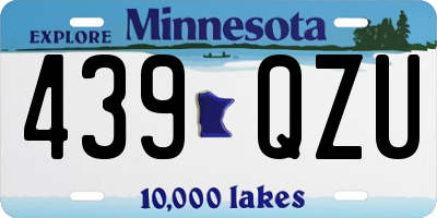 MN license plate 439QZU