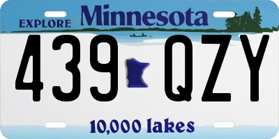 MN license plate 439QZY