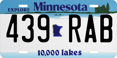 MN license plate 439RAB