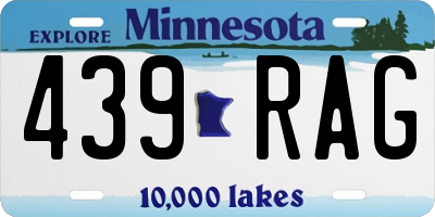MN license plate 439RAG