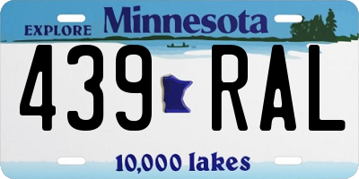 MN license plate 439RAL
