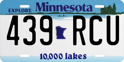 MN license plate 439RCU