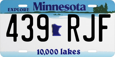 MN license plate 439RJF