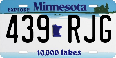 MN license plate 439RJG