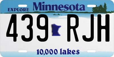 MN license plate 439RJH