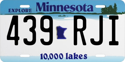 MN license plate 439RJI