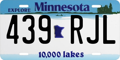 MN license plate 439RJL