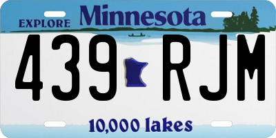 MN license plate 439RJM
