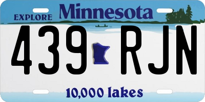 MN license plate 439RJN