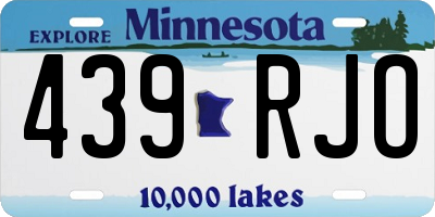 MN license plate 439RJO