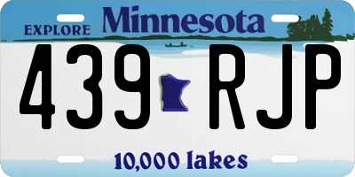 MN license plate 439RJP