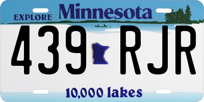 MN license plate 439RJR
