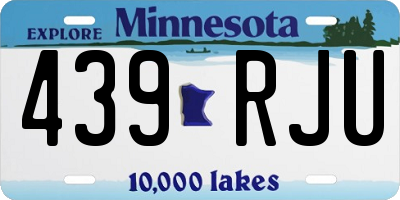 MN license plate 439RJU