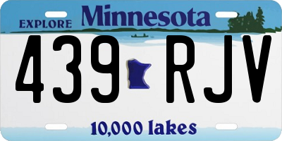 MN license plate 439RJV