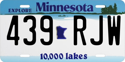 MN license plate 439RJW