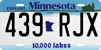MN license plate 439RJX