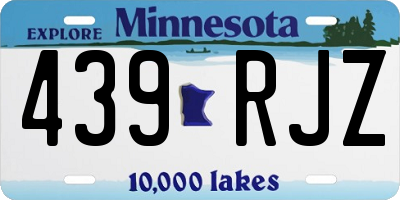 MN license plate 439RJZ