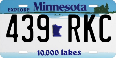 MN license plate 439RKC