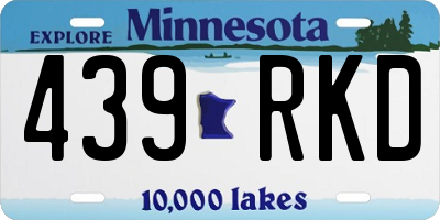 MN license plate 439RKD