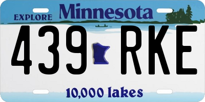 MN license plate 439RKE