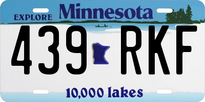 MN license plate 439RKF