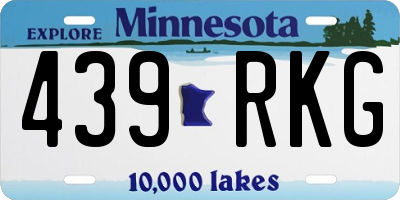 MN license plate 439RKG