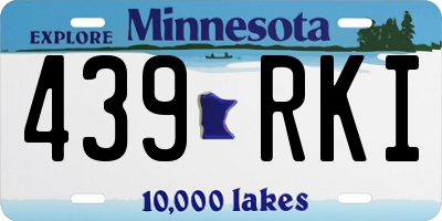 MN license plate 439RKI