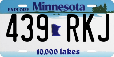 MN license plate 439RKJ