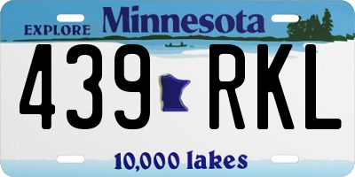 MN license plate 439RKL