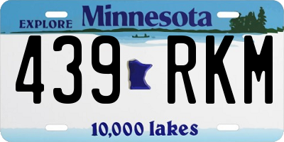 MN license plate 439RKM