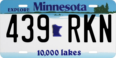 MN license plate 439RKN