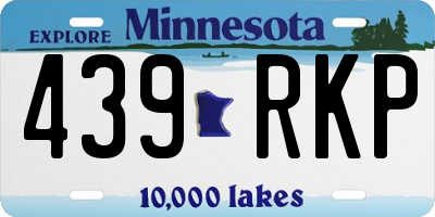 MN license plate 439RKP