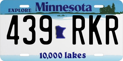 MN license plate 439RKR