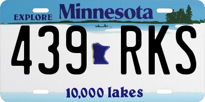 MN license plate 439RKS